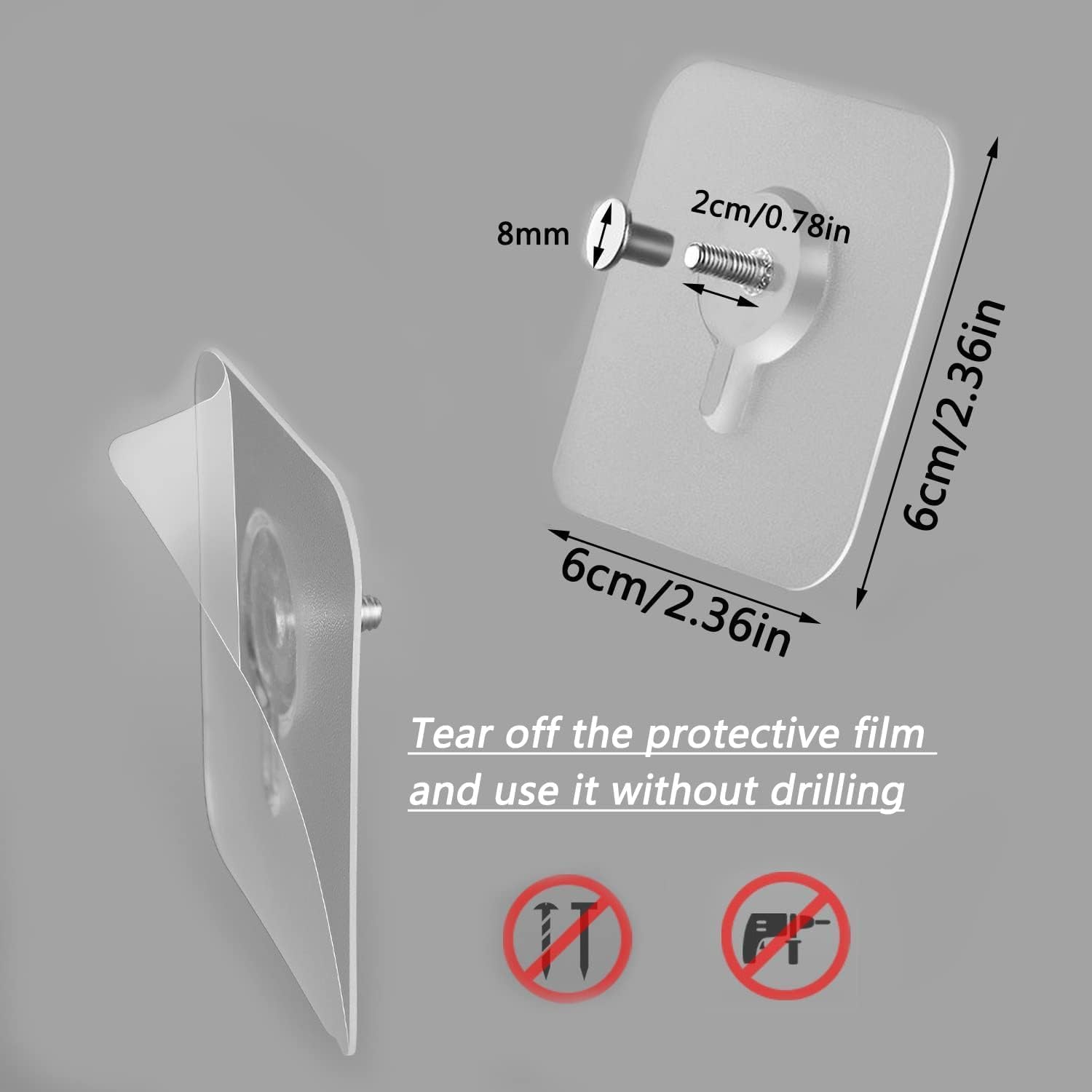 Self Adhesive Wall Hooks - Heavy Duty Transparent Hook