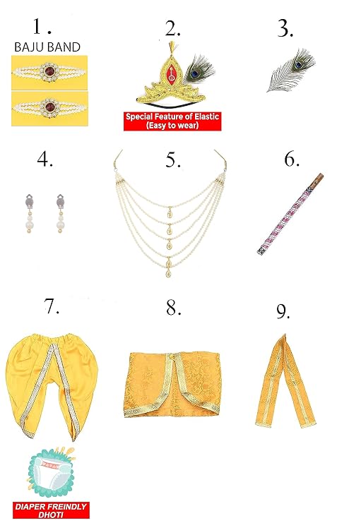 Bal Krishna Costume for Baby Boy