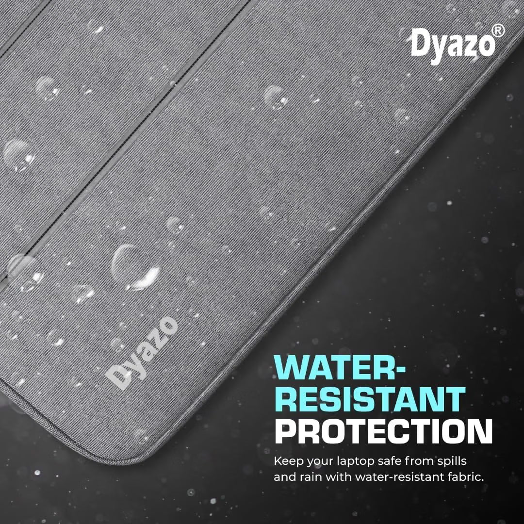 Dyazo Water Resistant Laptop Sleeve/Laptop case/laptop cover with Handle Compatible for 15 Inch to 15.6" Inches laptops & Notebooks - Grey