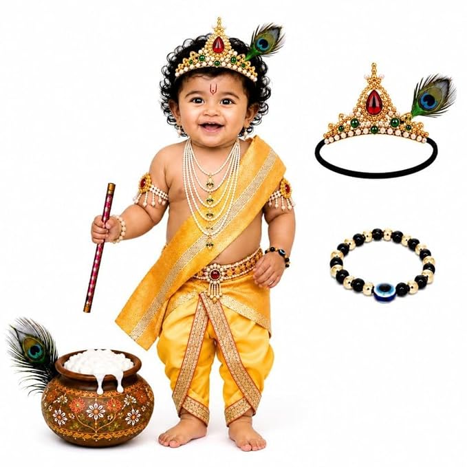 Bal Krishna Costume for Baby Boy