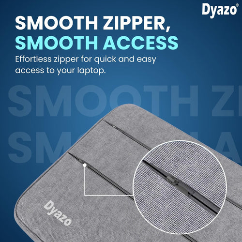 Dyazo Water Resistant Laptop Sleeve/Laptop case/laptop cover with Handle Compatible for 15 Inch to 15.6" Inches laptops & Notebooks - Grey